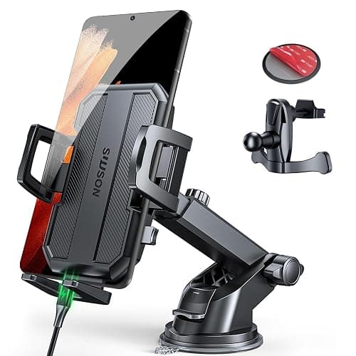SUUSON 3 in 1 Phone Holders for Your Car, Car Phone Holder Mount [Strongest Suction] 360° Adjustable Cell Phone Holders for Car Phone Stand Car Mount for iPhone, Samsung, Google, More Smartphones - Image 1