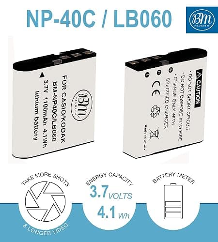 BM Premium NP-40 Battery and Charger Compatible with Casio Exilim EX-Z600, EX-Z700, EX-Z750, EX-Z1000, EX-Z1050, EX-Z1080, EX-Z1200 Digital Cameras thumbnail 2