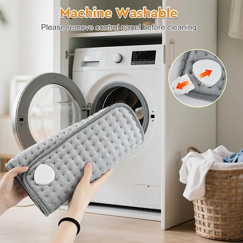 LANVA Heating Pad for Back Pain & Period Cramps Relief - Christmas Gifts for Women Men Mom Dad, Portable Electric Neck and Shoulder Heating Pads Large, 10 Heat Settings, ETL Certified, 12"x24" thumbnail 9