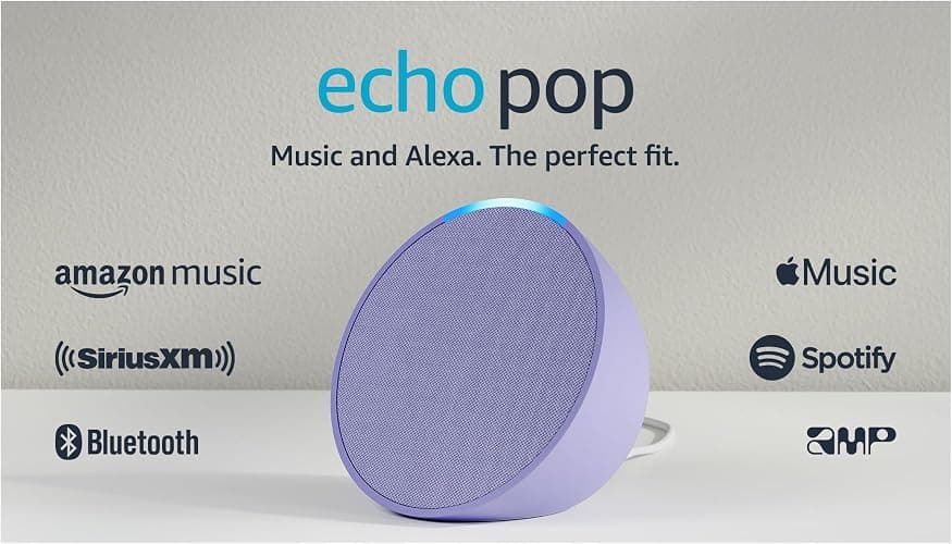 Amazon Echo Pop (newest model), Our smallest Alexa speaker, Fits in any room, Lavender Bloom thumbnail 13