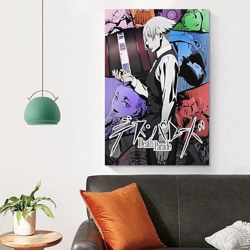 SGFHKL Death Parade Animation Canvas Posters Wall Art Bedroom Office Room Decor Gift 12x18inch(30x45cm) thumbnail 4