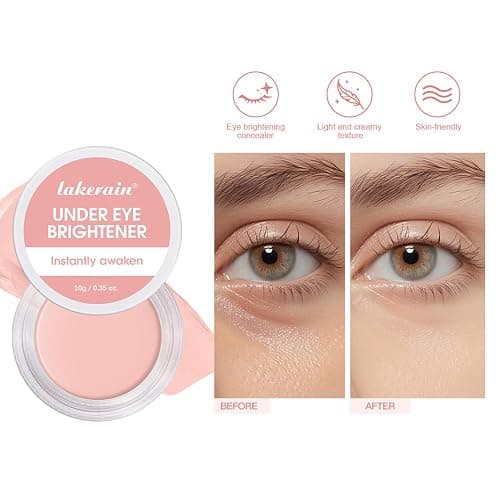 Under Eye Brightener & Concealer - Hydrating Color Corrector for Dark Circles, Lightweight Undereye Brightening Cream with Hyaluronic Acid & Shea Butter, Smooth & Blendable (Light Rose, 1) thumbnail 5