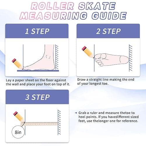 Nattork Roller Skates for Women, PU Leather High-top Quad Skates for Beginner, Indoor Outdoor 4 Wheels Double-Row Skates for Adults thumbnail 6