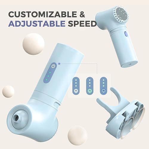 MOMFANN Bath Jet Spa, Bath Jet/Bubble Mode, Cordless Portable Bathtub Accessories with 3-Level Adjustable Speed, Bathtub Jets for Home Spa, Relaxing (Blue) thumbnail 4