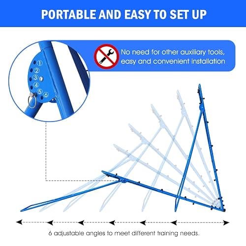 Winthai Volleyball Rebounder Net, 6 Angles Adjustable Pitch Bounce Back Baseball Softbal Lacrosse Rebound Sports Practice Training Equipment with Strike Zone for Backyard Indoor Outdoor thumbnail 5