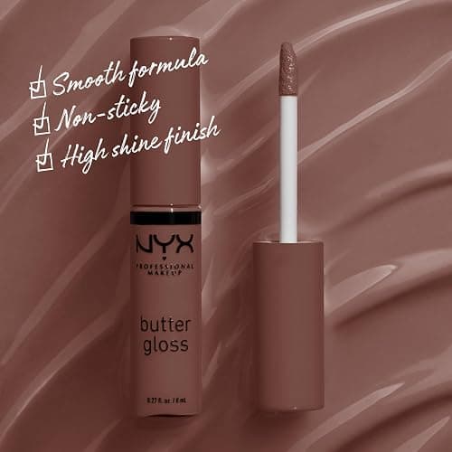 NYX PROFESSIONAL MAKEUP Butter Gloss, Non-Sticky Lip Gloss - Ginger Snap (Chocolate Brown) thumbnail 2