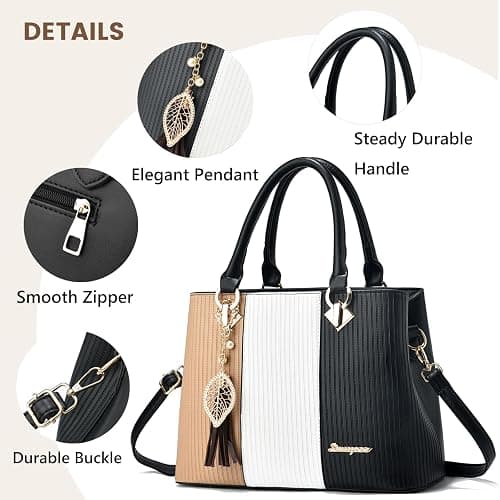SiMYEER Purses and Handbags for Women Leather Tote Shoulder Bag Medium Satchel Purse Top Handle Bags for Ladies thumbnail 7