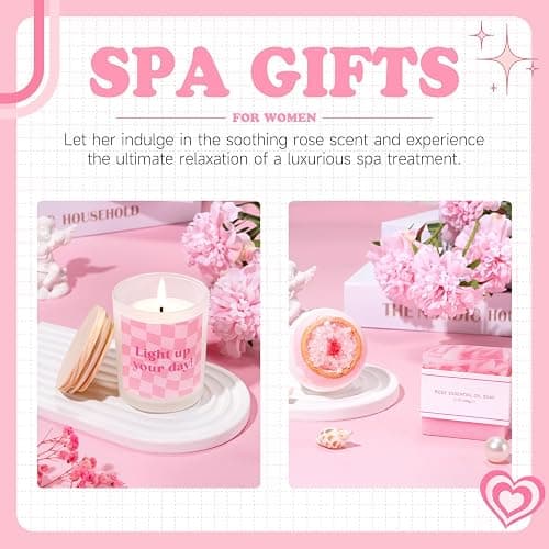 Gift Baskets for Women, 9pcs Birthday Gifts for Teenage Girls, Best Christmas Ideas Box w/Coquette Bow Aesthetic Cup Trendy Stuff for Her Teen Girl Sister Friend Friendship Sweet 16th 18th 21st Bday thumbnail 7