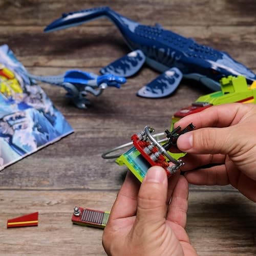 Ideas 3 in 1 Sea Dinosaur Mosasaurus Building Blocks Kit, Compatible with major brands Dinosaur World, Moc Mosasaurus Spinosaurus Adventure Ship STEM Toys, Gift for Kids Adults Boys Age 8-12 327PCS thumbnail 6