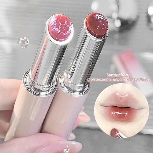 Gireatick 6 Colors Jelly Glossy Lipstick, 6Pcs Nude to Red Mirror Hydrating Lip Gloss, Long Lasting Moisturizing Tinted Lip Balm, Plumping Water Lip Glaze, Waterproof Long Lasting Lip Beauty Makeup thumbnail 2
