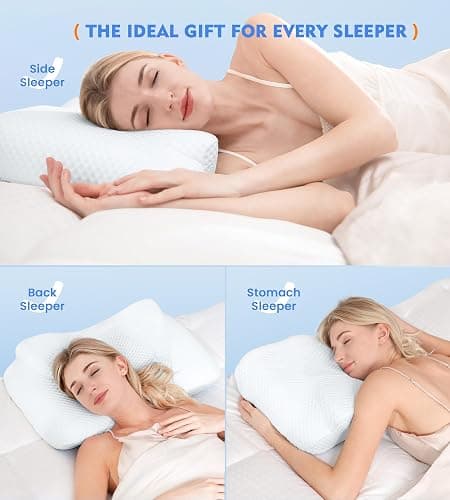 Osteo Cervical Pillow for Neck Pain Relief, Hollow Design Odorless Memory Foam Pillows with Cooling Case, Adjustable Orthopedic Bed Pillow for Sleeping, Support for Side Back Sleepers thumbnail 7