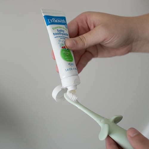 Dr. Brown's Infant-to-Toddler Toothbrush, Elephant, Mint, 0-3 Years thumbnail 14