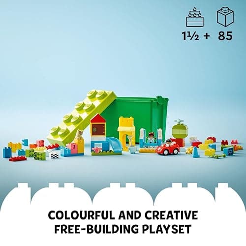 LEGO DUPLO Deluxe Brick Box 10914 | Building Toys for Toddlers, Ages 1.5+, Develops Fine Motor Skills, W/ Larger Bricks & Storage Box, 85 Pieces, Gift Idea thumbnail 3