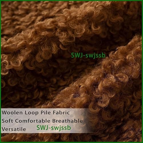 Teddy Fleece Kissenbezüge 40x40 60x60 2er Set Kissenbezug 50x50, Sofa Kissenhüllen Für Dekokissen Dekorative Zierkissen -hüllen, Kissen Bezug Vielseitig Einsetzbar(Chocolate brown,45x45 cm Set of 2) thumbnail 4