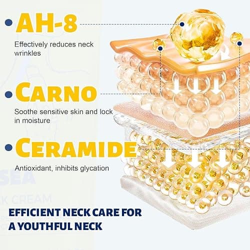 Z:SEA Neck Firming Cream with Roller - 5.29 Fl Oz Anti-Aging Neck & Chest Cream with Peptide, Collagen, Hyaluronic Acid, Vitamin B5, Ceramide, Moisturizing, Smooths Wrinkles & Fine Lines ﻿ thumbnail 3