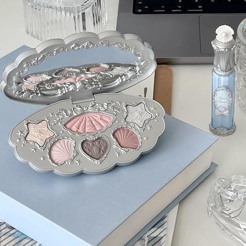 Flower Knows Shell’s Jewel 13-Piece Makeup Gift Box Set,Lip Gloss×2+Blush×1+ Eyeshadow Palette×1+Highlighter×3+Hand Mirror×1+Hair Clip×1+Mini Powder Puff×1+Blush Brush×1+Eyeshadow Brush×1+Gift Box×1 thumbnail 3