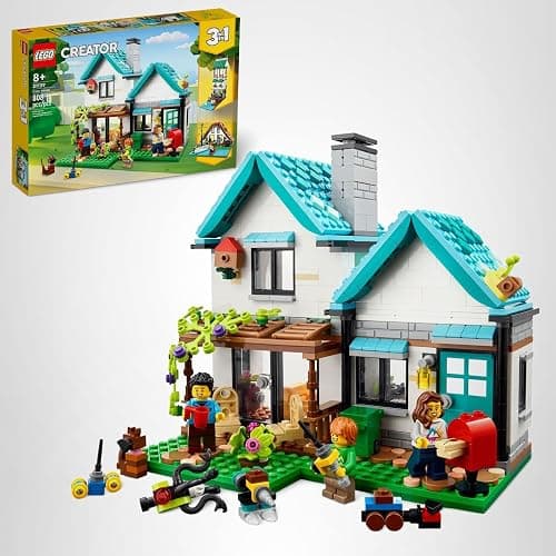 LEGO Creator 3 in 1 Cozy House Building Toys - Toy Figures & Pretend Play Playsets for Boys & Girls, Ages 8+ - 3 Building Options - Gift for Birthdays - 31139 thumbnail 7