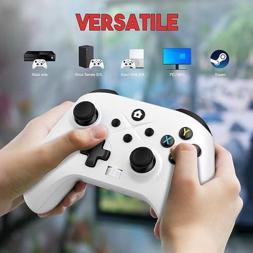 Dinosoo Wireless for Xbox Controller Series X|S One & Windows 10/11, with Turbo, Macro, Mute Button, Battery, Dual Vibration, White thumbnail 5