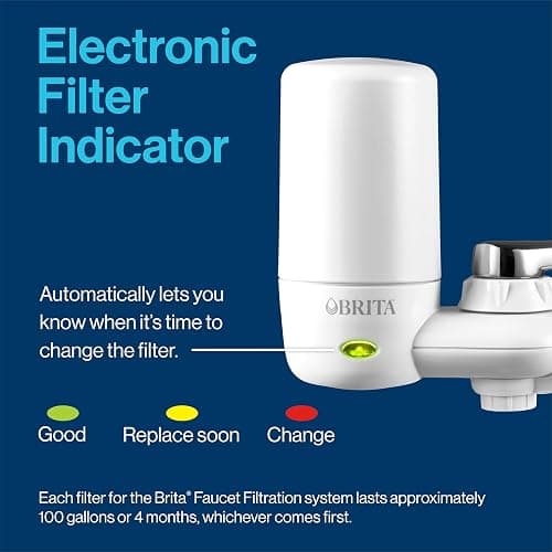 Brita Replacement Water Filter for Faucet Mount, Removes 99% of Lead, Sink Filtration System, Chrome, 3 Count thumbnail 6