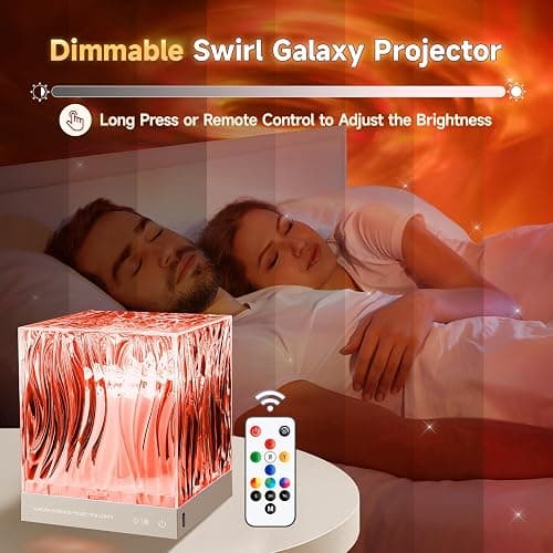 Purple Lights Pink Lamp Flower Lamp, 18 Colors Hologram Planetarium Projector Solar System Projector Night Light, Dimmable Tornado Aesthetic Flower Lights, Pink Christmas Decor Pink Room Decor Gifts thumbnail 3