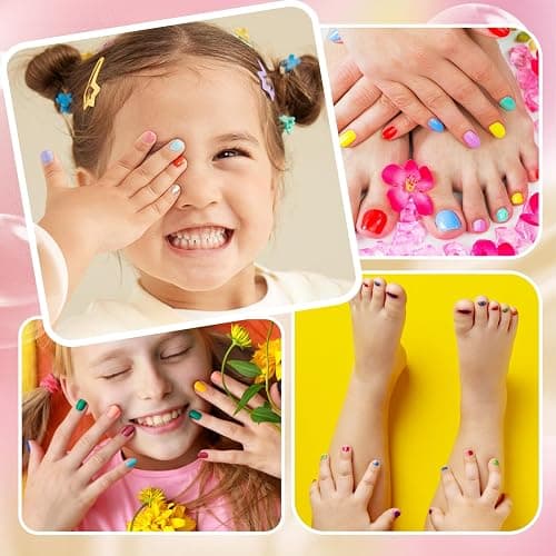 ETYJO Kids Nail Polish Set - Non-Toxic, Quick Dry Peel Off Nail Polish, 6 Rainbow Colors for Girls Age 3+ thumbnail 4