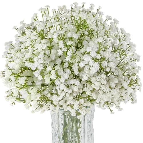 Sukh 10PCS Baby Breath Artificial Flowers Fake Babys Breath Gypsophila Flowers Bulk Realistic Artificial Flowers Bouquet Flores Artificiales para Decoracion for Wedding Party Home Decoration - Image 1