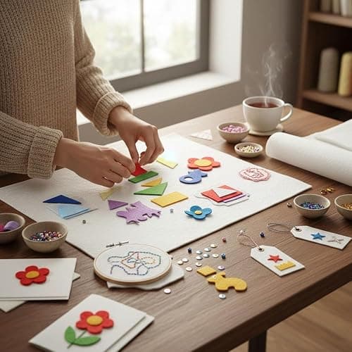 HaoFeiJH White Felt Sheets - 6PCS Soft Felt Squares (8x12 A4), 1.5mm Thick, Ideal for Sewing, Patchwork, Decoration, Embroidering, DIY Craft thumbnail 7