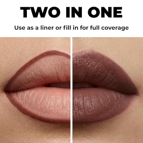 Lamel Long Lasting Lip Liner Pencil – Intense Brown – 2-in-1 Gel Liner | 8-Hour Wear, Creamy Texture, High Pigment, Sharpenable – Use as Lip Liner or Full Coverage Lipstick (414) thumbnail 5