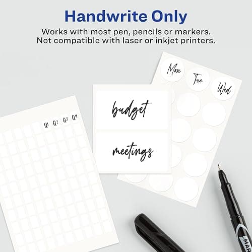 Avery Multi-Use Removable Labels, 1/2" x 3/4", White, Non-Printable, 525 Blank Labels Total (6737) thumbnail 4
