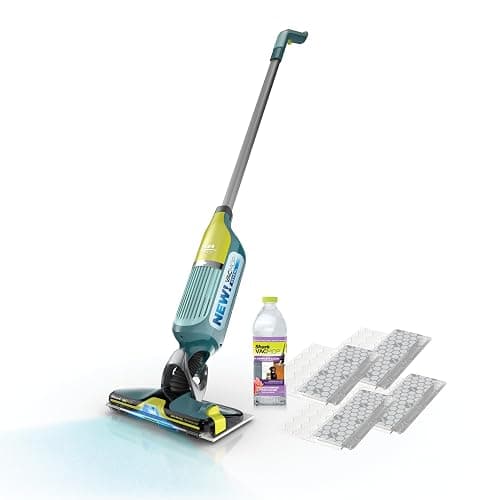 Shark VACMOP Reveal Cordless Vacuum & Spray Mop, Green, VM401 | Hard Floor Cleaner, Powerful Suction, Illumination Light, 4 Disposable Pads, 12oz Pet Cleaning Solution - Image 1