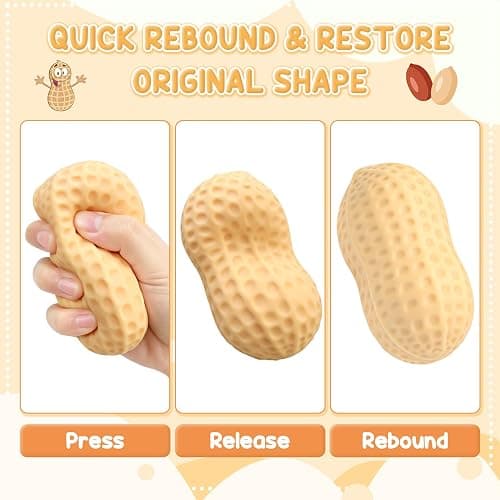 Crunchy Peanut Squishy, Slowing Rising Crunchy Squishy Stress Ball | crunchy peanut squishy, Soft Slow Rising Squishy Party Favors Birthday Gifts Adults thumbnail 3