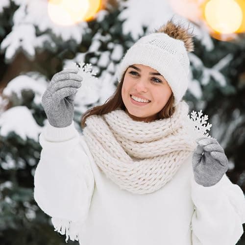 Tavaleu Womens Winter Gloves - Gloves for Women Cold Weather, Warm Touch Screen Fleece Lined Glove, Elastic Cuff Knit Glove thumbnail 2