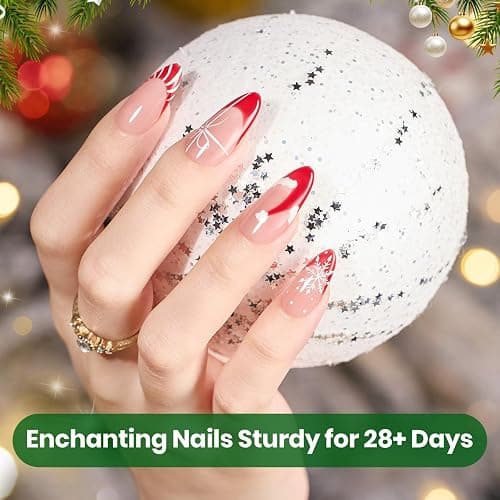 Beetles Rubber Base Gel Nail Polish - Christmas Limited, 6 Colors Nude Gel Polish Pink Peach Neutral Sheer Base Colors for French Nail Tips Flexible U V LED Soak Off DIY Home Manicure Winter Gifts thumbnail 7
