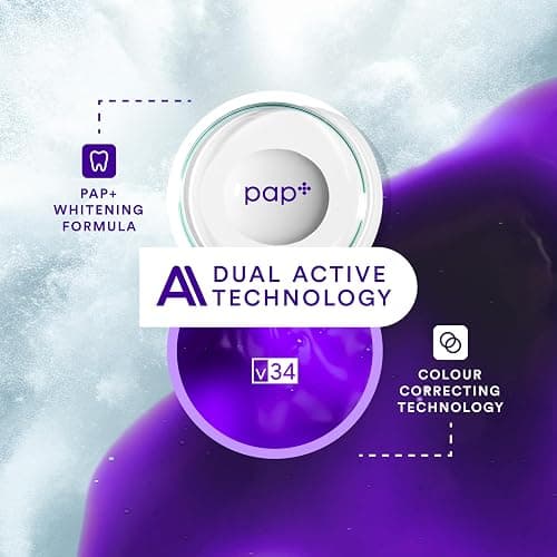 Hismile V34 Whitening Strips, Teeth Whitening Strips, Purple Tooth Whitening, Purple V34 Whitening Strips, Tooth Stain Treatment, Combining Whitening and Colour Correction thumbnail 4
