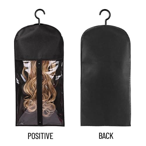 12PCS Hair Extension Holder Wig Storage Hanger for Multiple Wigs & Accessories, Black thumbnail 2