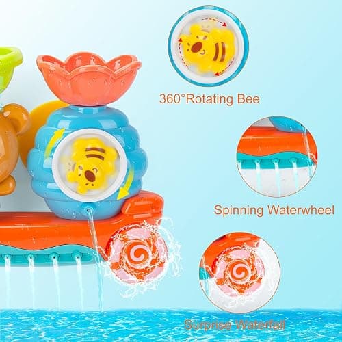 RILSO Badewannenspielzeug ab 1 2 3 4 Jahr,Badespielzeug ab 1 2 3 4 Jahr,Wasserspielzeug Kinder Spielzeug ab 1 2 3 Jahr mädchen junge,Badespielzeug Baby ab 6-18 Monate,Geschenk Mädchen Junge 1 2 3 Jahr thumbnail 4