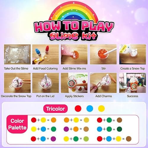 Trubic 46PCS Slime Boba Tea Making Kit for Girls ages 8-12, DIY Pretend Play Food Toys, Bubble Tea Cups/Bag/Clear Slime/Add-ins, Making Miniature Food, Christmas Party Favors Gift for Kids 6 7 9 10 11 thumbnail 9