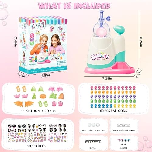 Kenvc DIY Balloon Animal Kit Toys, Craft Kits for Kids, Make Your Own Magic Balloon, Arts & Crafts for 3 4 5 6 7 8 9 10 11 12 Year Boys and Girls, DIY Creative Activity Birthday Gifts 3+ Ages thumbnail 3