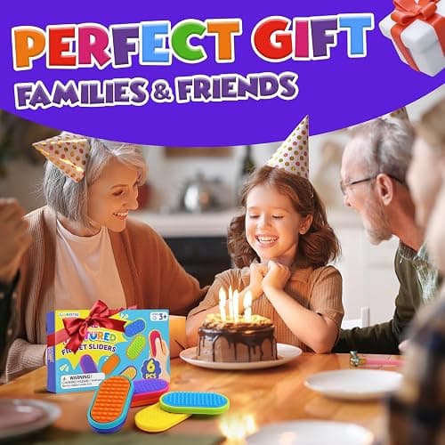 Sensory Fidget Magnet Toys for Kids: Silicone Magnetic Sliders Stress Fidgets for Autism, Stress Small Texture Fidget Toys for Classroom Prizes, Adults Office Desk / Portable Travel Must Haves, Gifts thumbnail 7