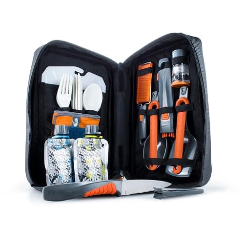 GSI Outdoors Destination Kitchen Set 24‑Piece, Full Camp Kitchen Kit, Cutlery for Persons, Pivot Tools, Spice Shakers & Carry Travel Case - Image 1