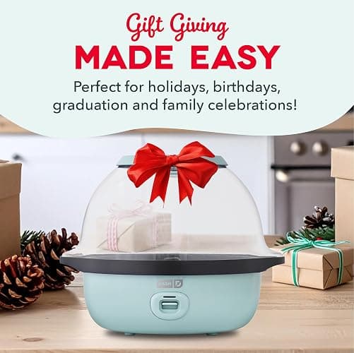 Dash SmartStore® Stirring Popcorn Maker - Electric Popcorn Machine with Butter-Melting Tray & Clear Serving Bowl - Features Stirring Bar - 24 Cups, White thumbnail 8
