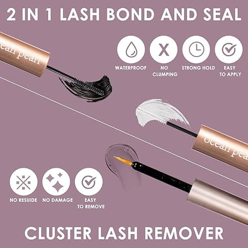 OCEAN PEARL 40D 50D Lash Clusters Lash Extension Kit 320 Pcs Thick Eyelashes Fluffy Lash Clusters Kit 10-16mm Eyelash Extension Kit Individual Lashes with Bond and Seal Tweezers DIY Eyelash Extension - 320pcs 10-16mm Clusters Kit-40D+50D thumbnail 8