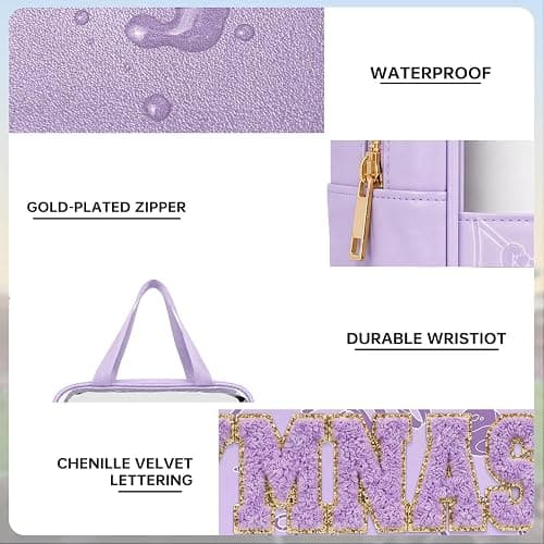 PPeen Baseballs Treat Bags Team Gifts Clear Chenille Letter Zipper Pouch thumbnail 4