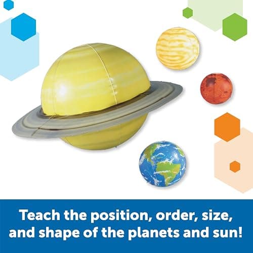Learning Resources Giant Inflatable Solar System - Project Kit, Space and Planet Model, Constellation Classroom Globe, STEM Science Projects Gifts, Preschool , Teacher Must Haves thumbnail 3
