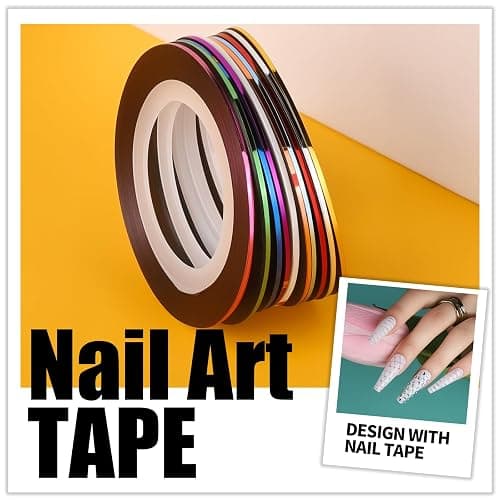 Teenitor Nail Art Kit with Nail Glitter, Nail Art Brushes & Nail Sticker for Gel Nails Art, Nail Gems Nail Accessories Tool for Teenage Girls, Nail Art Pens Nail Dotting Tool for Beginners thumbnail 7