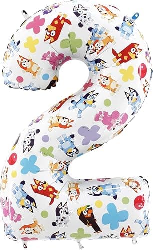 Bluey & Bingo Number 2 Foil Balloon  - Image 1