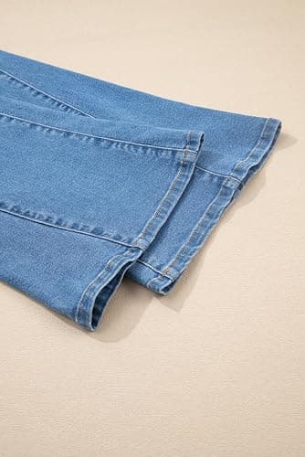 Sidefeel Flare Jeans for Women High Waisted Stretchy Bell Bottoms Wide Leg Side Seam Denim Pants thumbnail 7