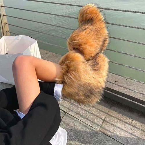 WOVOIE Fur Boots for Women Winter Fluffy Furry Boots Mid-Calf Snow Boots with Anti-Slip Warm Lining for Y2K Streetwear thumbnail 3