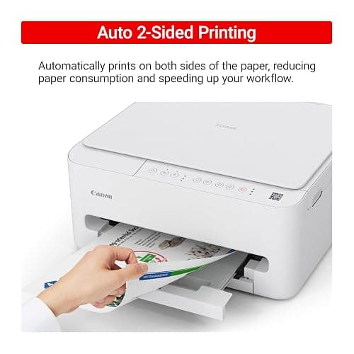 Canon PIXMA TS4320 Wireless Color Inkjet Printer for Duplex Printing, White – Cost Efficient Home Printer with Copier/Scanner, Compact Design, Easy Setup, 1 Year Limited Warranty thumbnail 7