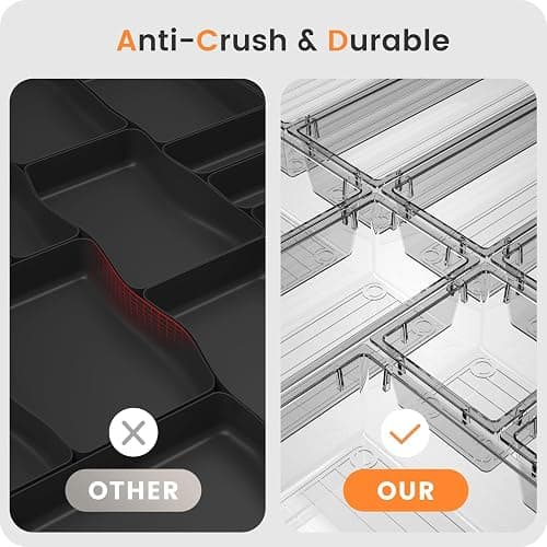A-LuGei 【𝟮𝟴𝗣𝗖𝗦】 Desk Drawer Organiser, Tool Box Organiser Dividers, Desk Drawer Organisers, Garage Organisation Tool Trays Screw Cart Cabinet WorkBench【𝟰 𝗦𝗶𝘇𝗲】【𝗖𝗹𝗲𝗮𝗿】 thumbnail 8